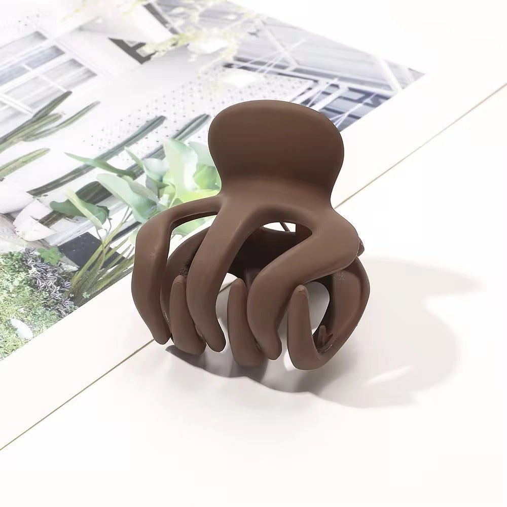 Mažos kasdienės plaukų žnyplės rudos spalvos - Plaukuota - žnyplės