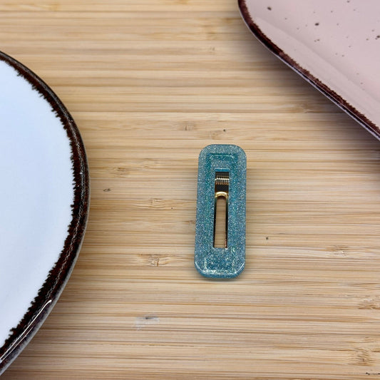 Plaukų aksesuaras segtukas blizgus ilgas stačiakampis - Plaukuota - segtukai