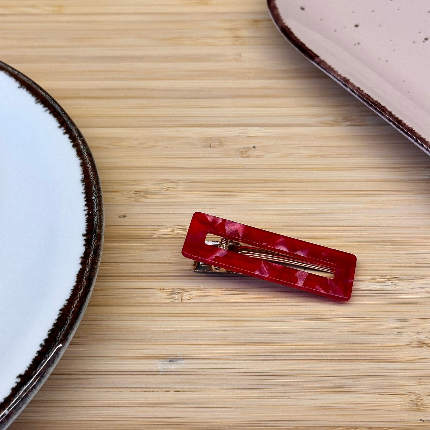 Plaukų aksesuaras segtukas stačiakampis - Plaukuota - segtukai