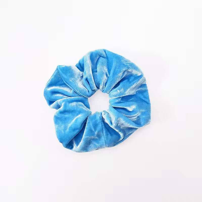 Velvetinė plaukų gumelė mėlynos spalvos - Plaukuota-gumelės