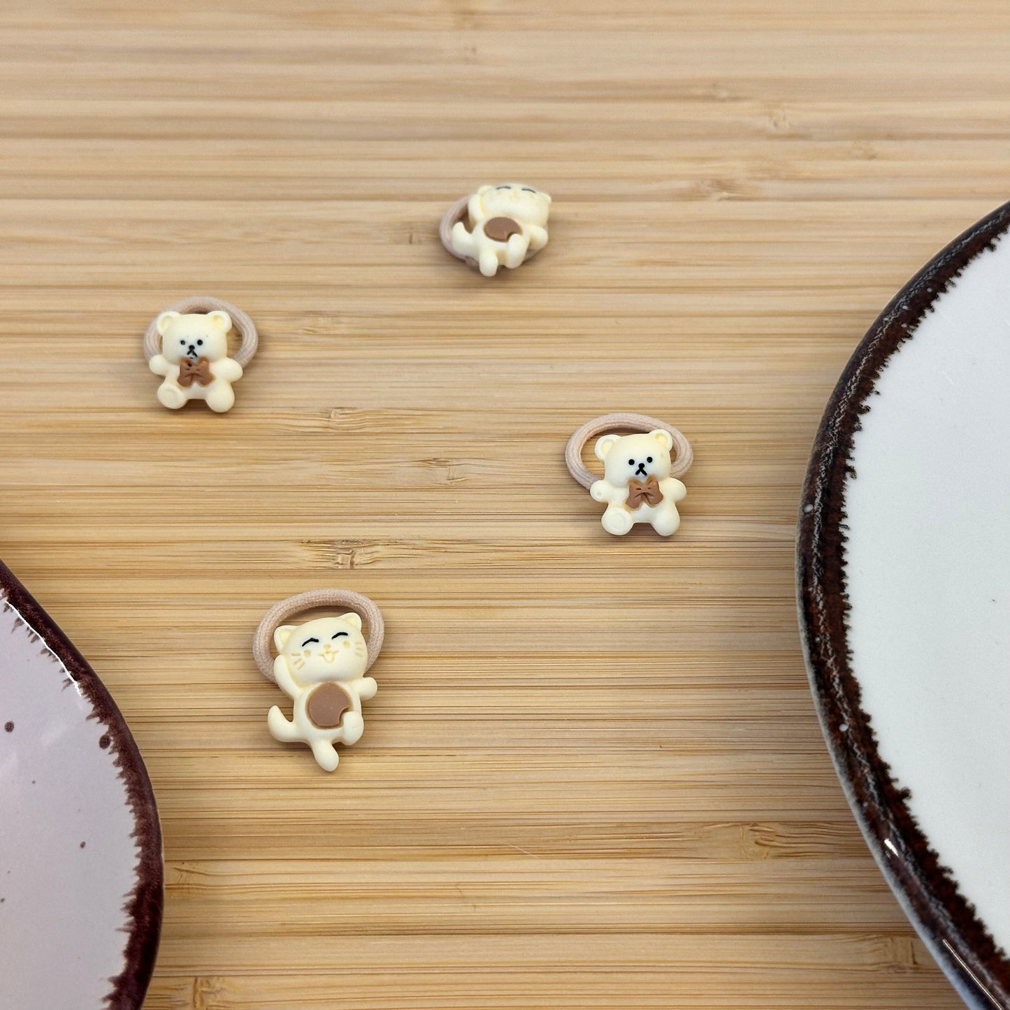 Žaismingos vaikiškos gumytės su meškiukais ir kačiukais - Plaukuota-gumelės