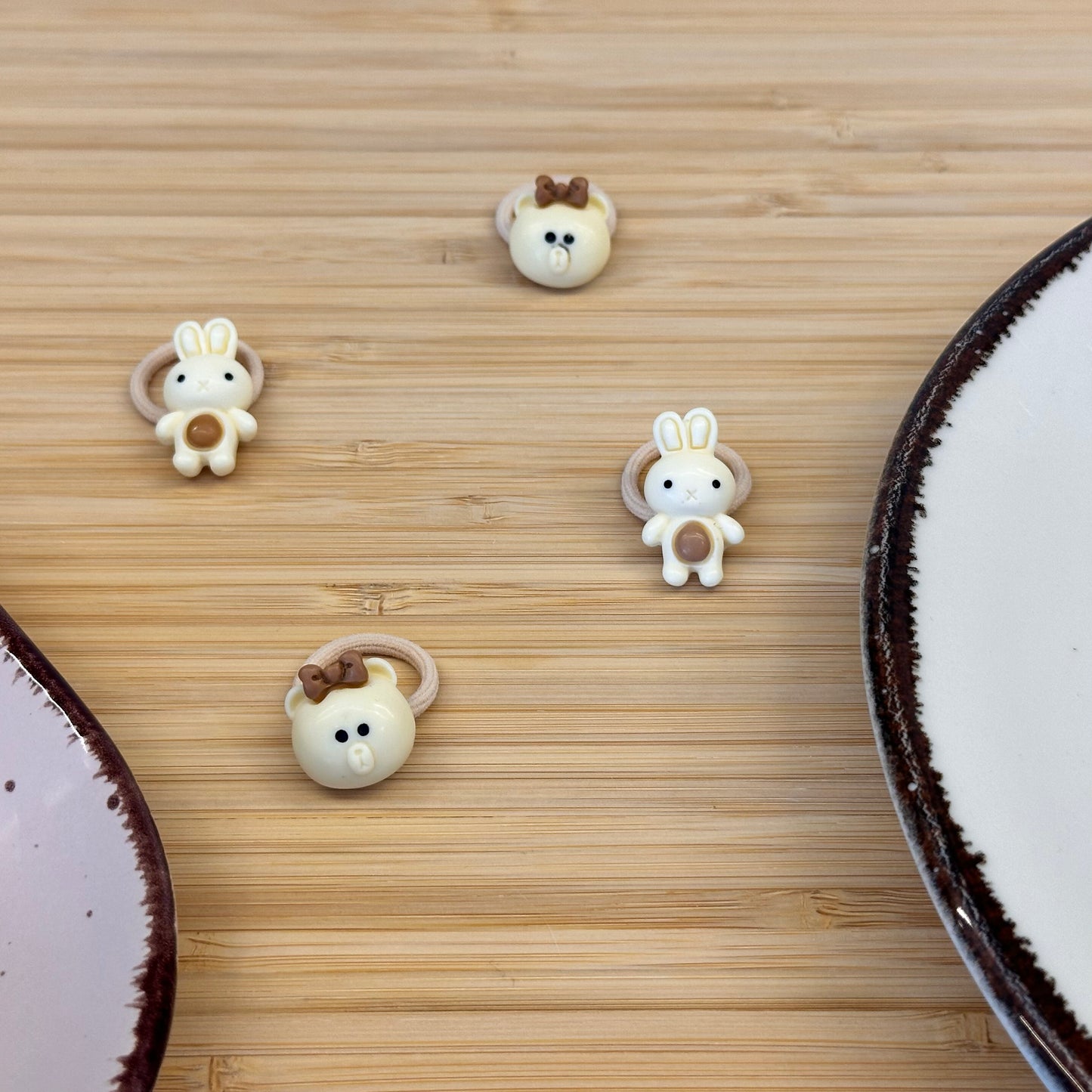 Žaismingos vaikiškos gumytės su zuikučiais ir kiauliukais