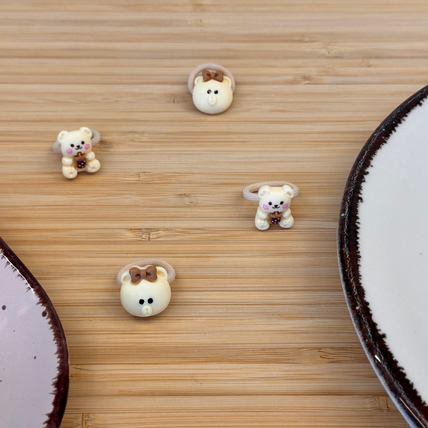 Žaismingos vaikiškos gumytės su kiauliukais ir meškučiais - Plaukuota-gumelės