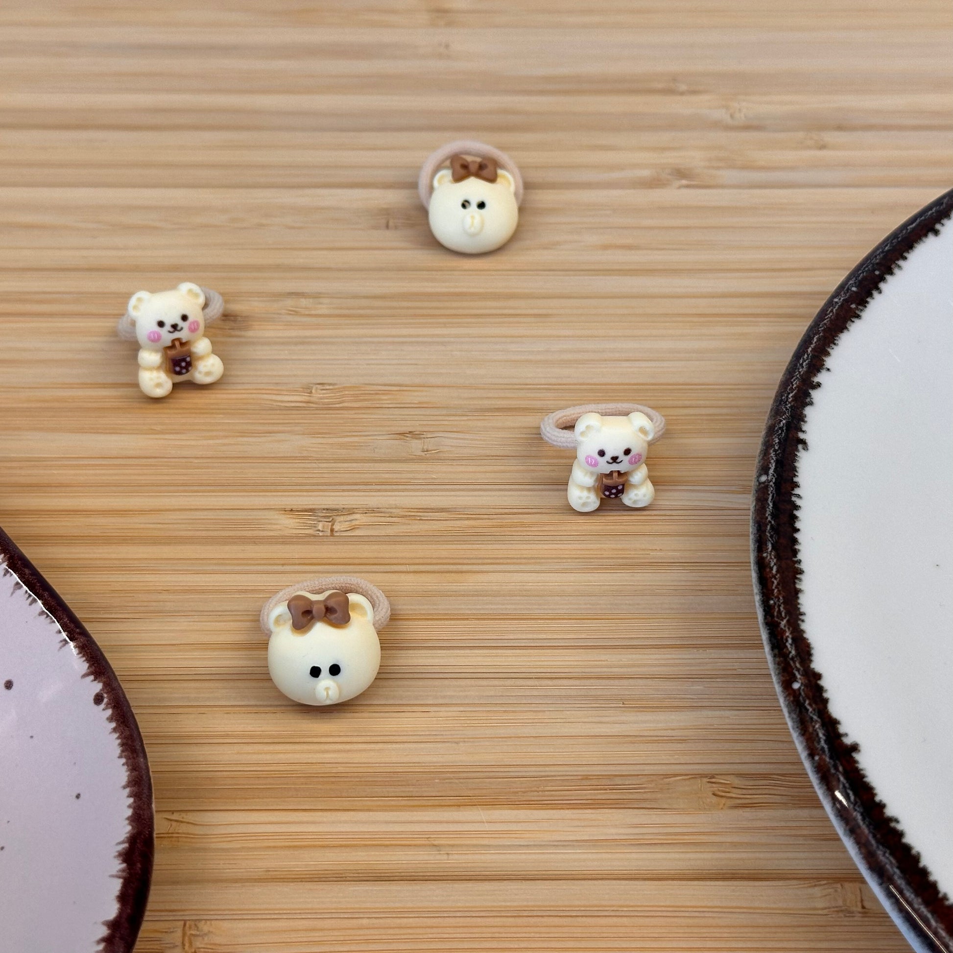 Žaismingos vaikiškos gumytės su kiauliukais ir meškučiais - Plaukuota-gumelės