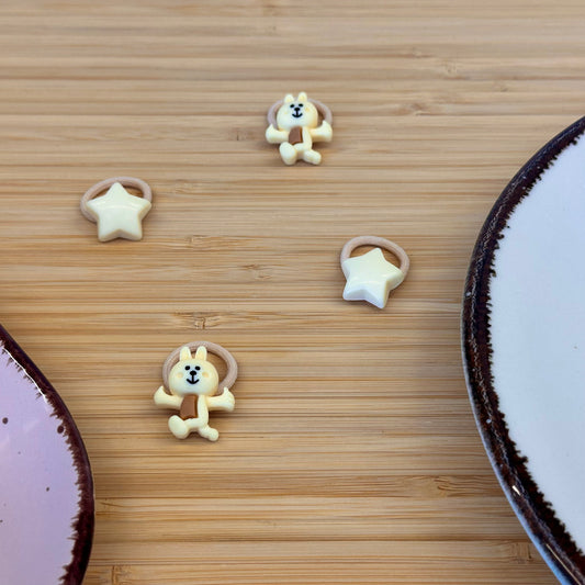 Žaismingos vaikiškos gumytės su zuikiukais ir žvaigždutėmis