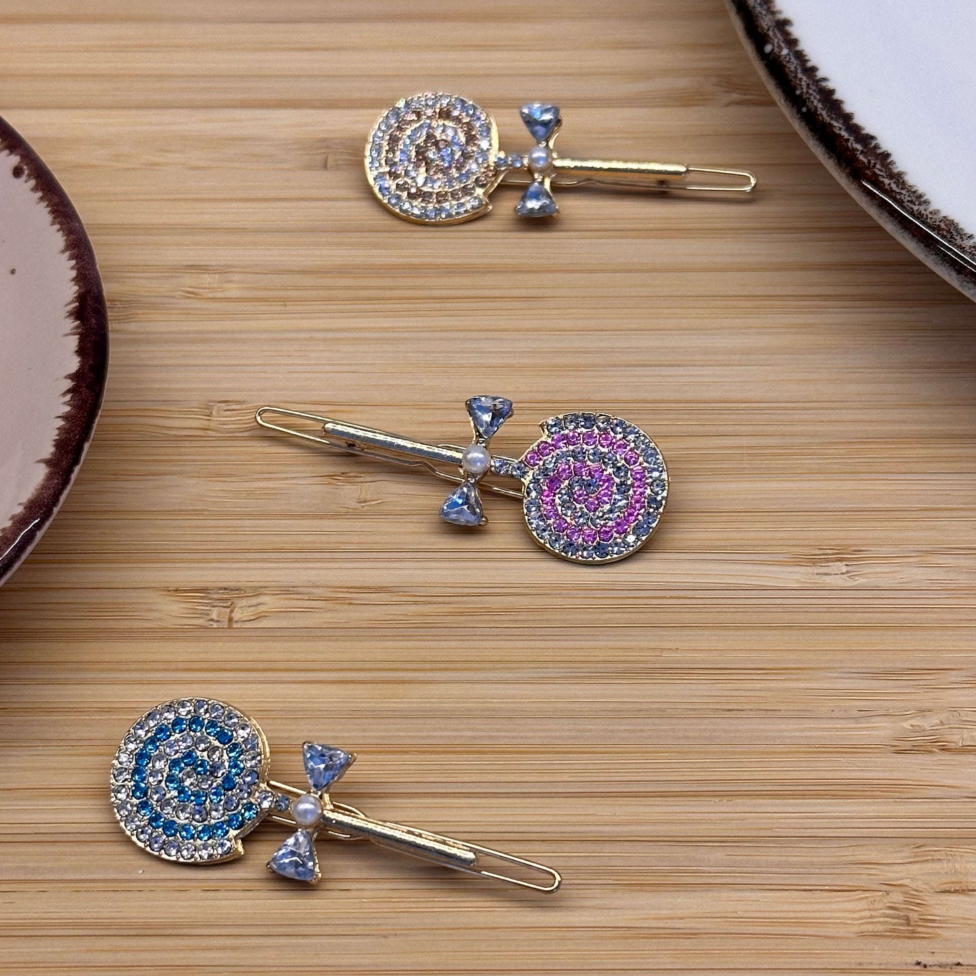 Plaukų aksesuaras segtukas ledinukas su blizgučiais - Plaukuota - segtukai