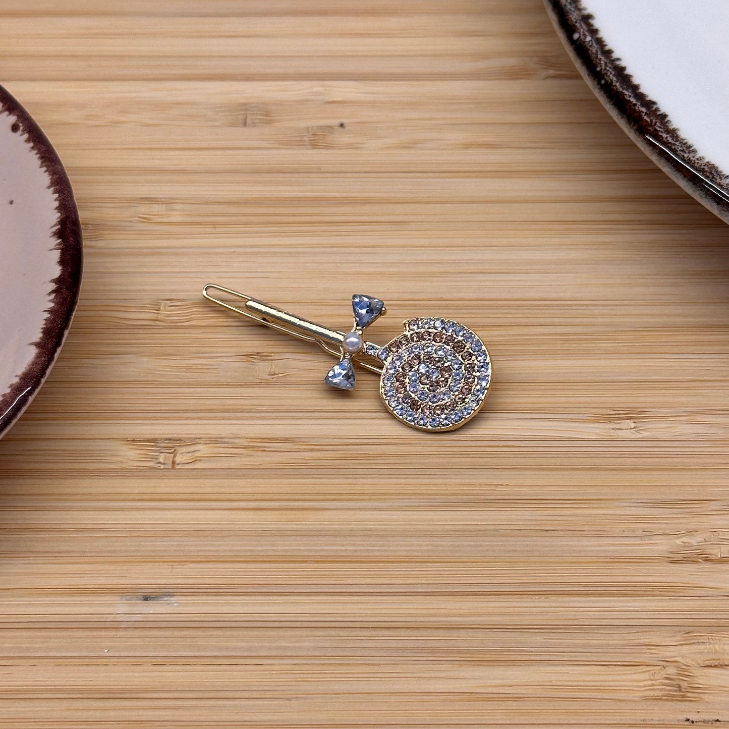 Plaukų aksesuaras segtukas ledinukas su blizgučiais - Plaukuota- segtukai