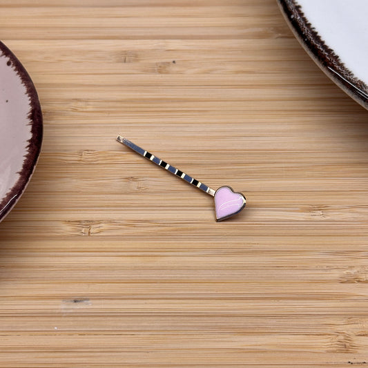 Plaukų aksesuaras segtukas su širdute - plaukuota - segtukai