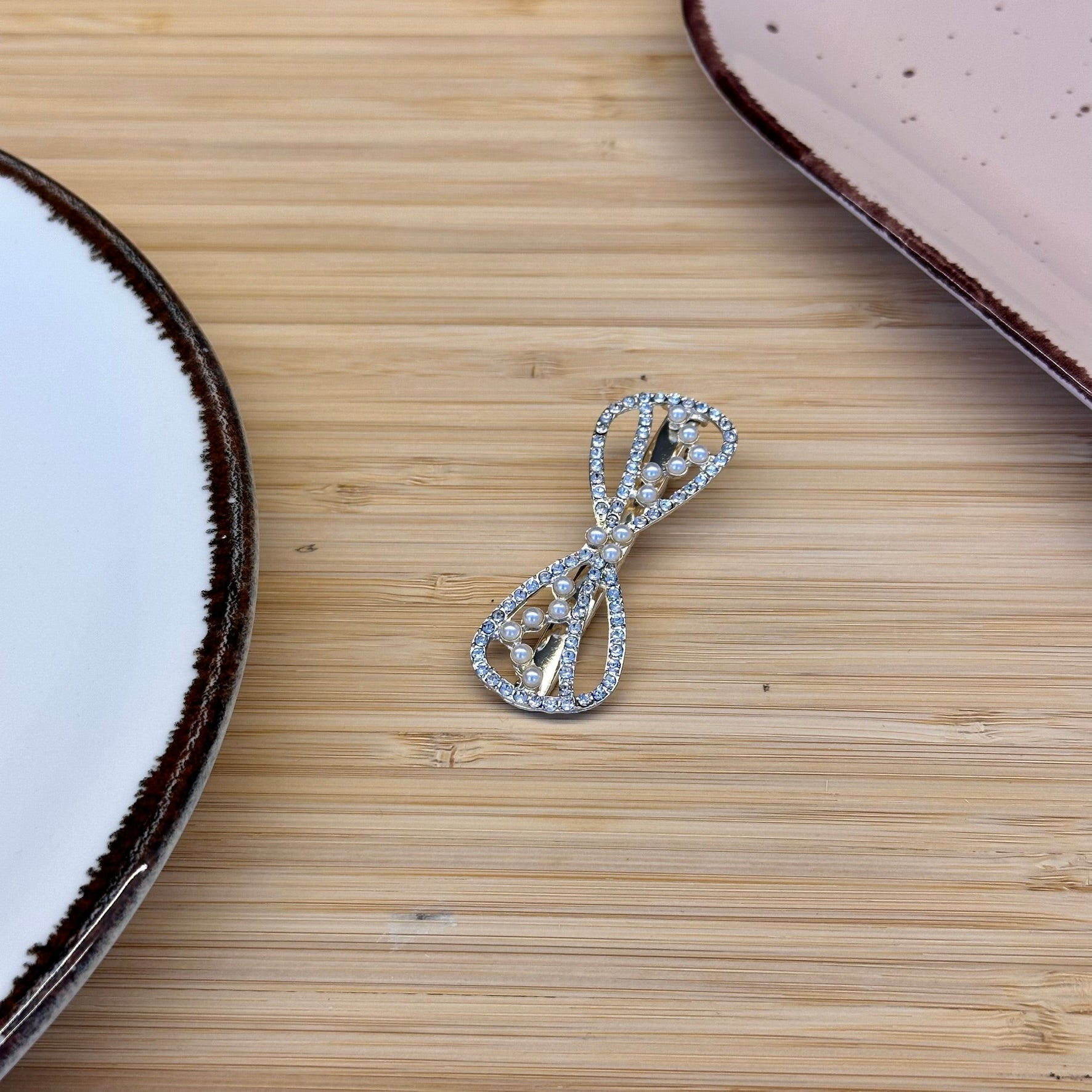 Plaukų aksesuaras segtukas blizgus kaspinukas - Plaukuota - segtukai