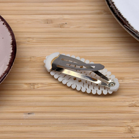 Plaukų aksesuaras segtukas gėlyčių stačiakampis su dirbtiniais perlais - Plaukuota - segtukai