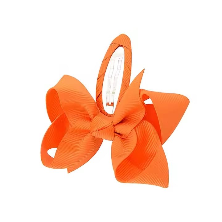 Plaukų aksesuaras segtukas kaspinėlis ryškiai orandžinis - Plaukuota - segtukai