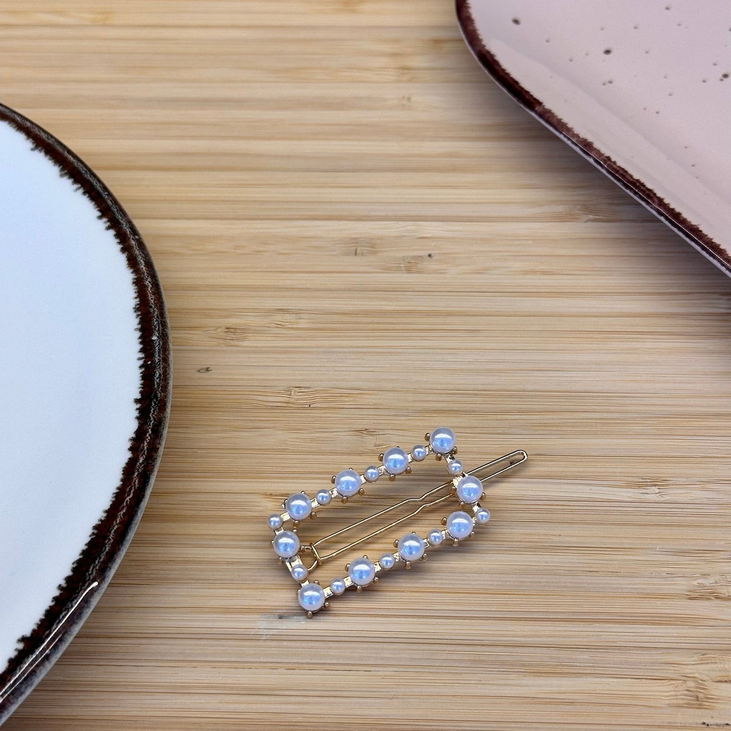 Plaukų aksesuaras segtukas keturkampis - Plaukuota - segtukai