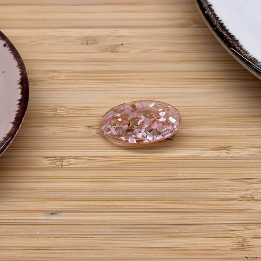 Plaukų aksesuaras segtukas marmūrinis ovalas - Plaukuota-segtukai