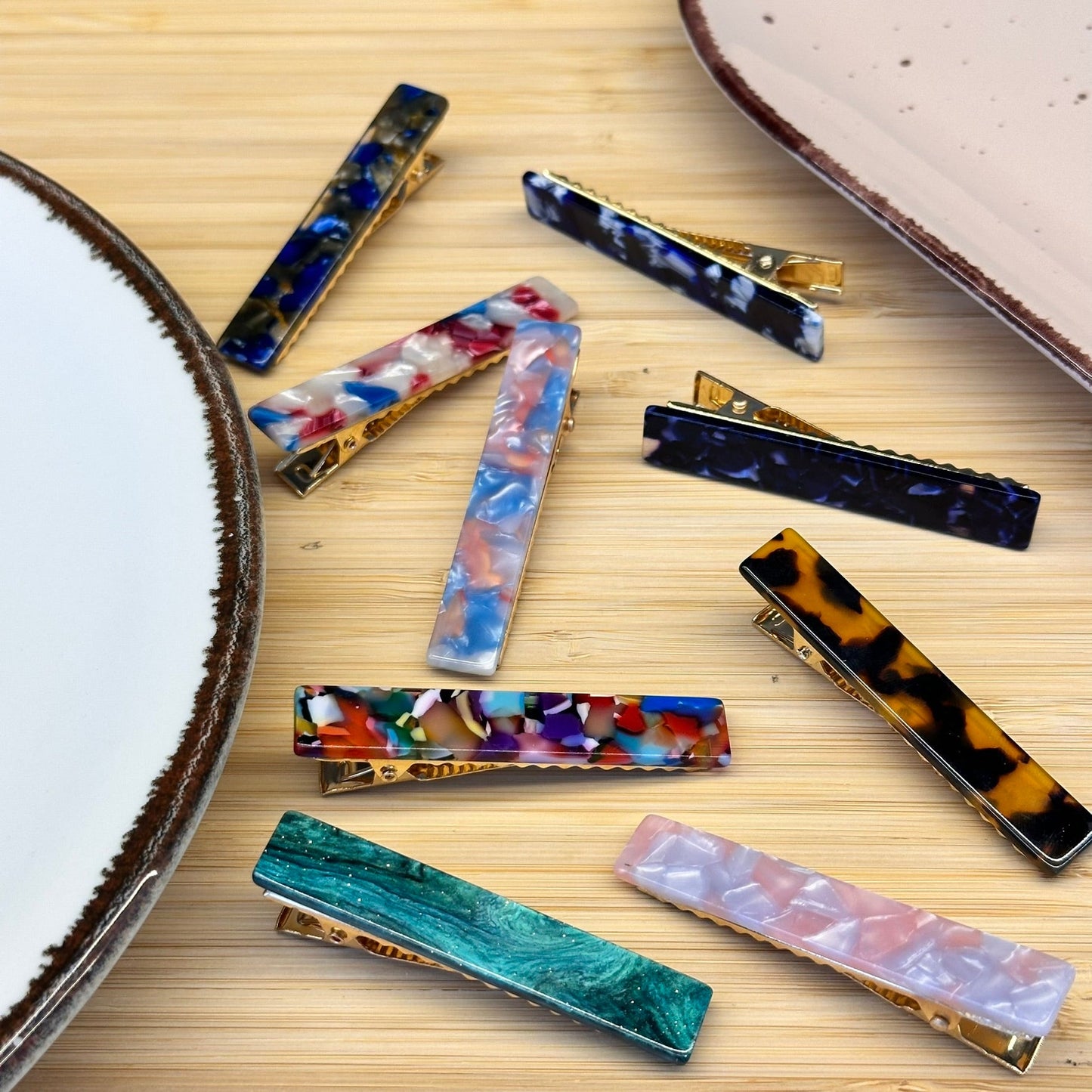 Plaukų aksesuaras segtukas siauras stačiakampis - Plaukuota - segtukai