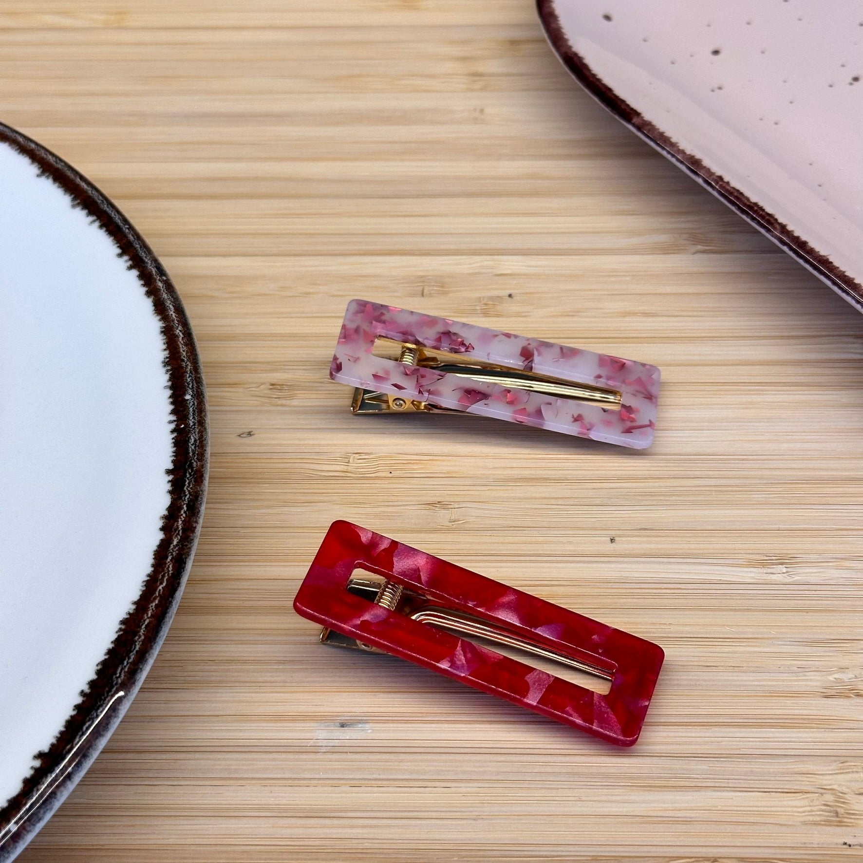 Plaukų aksesuaras segtukas stačiakampis - Plaukuota - segtukai