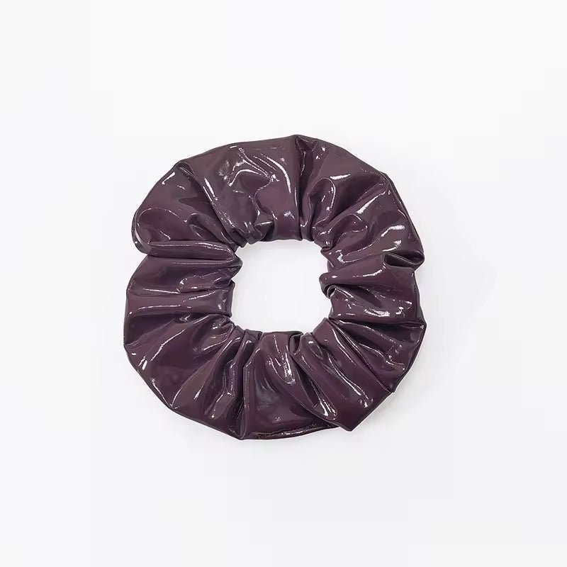 Poliuretano dirbtinio odos audinio plaukų gumelė juodųjų serbentų spalvos - Plaukuota-gumelės