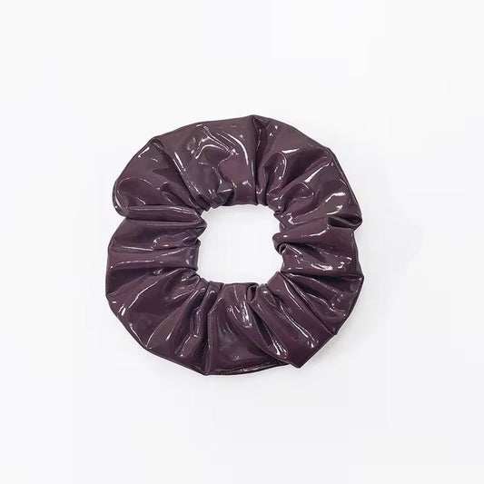 Poliuretano dirbtinio odos audinio plaukų gumelė juodųjų serbentų spalvos - Plaukuota-gumelės