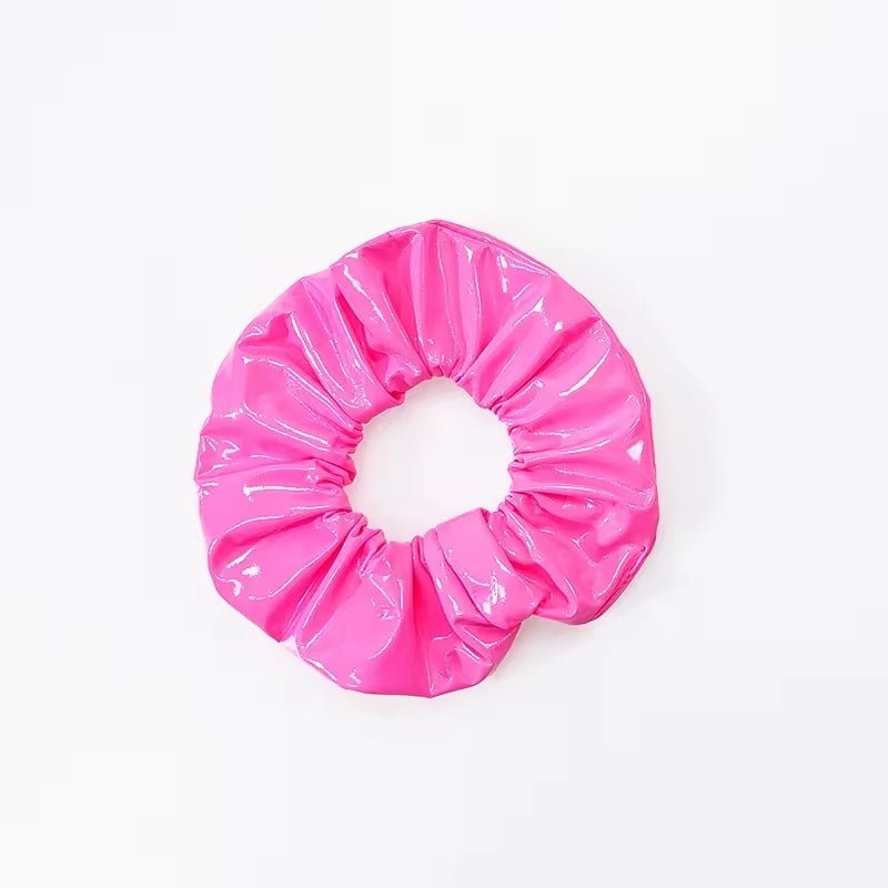 Poliuretano dirbtinio odos audinio plaukų gumelė rūžavos spalvos - Plaukuota-gumelės