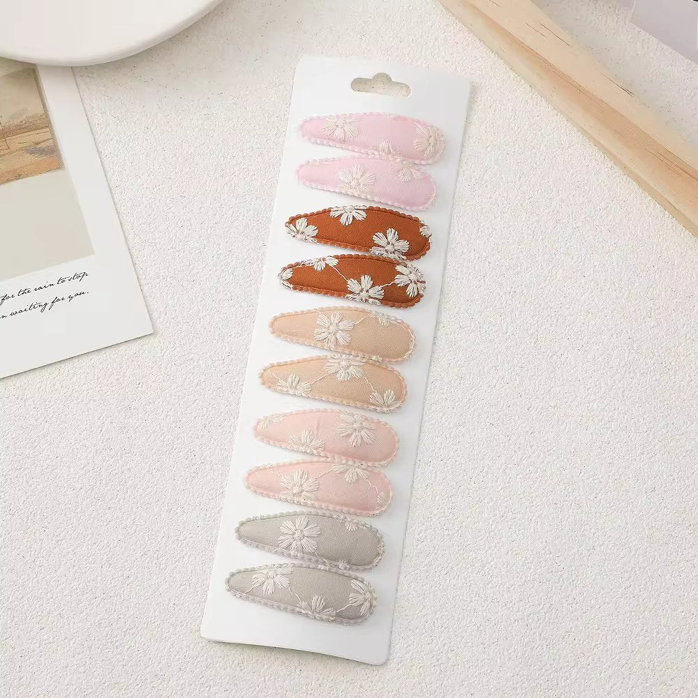 Rankų darbo medžiaginiai segtukai rinkinys - Plaukuota-segtukai