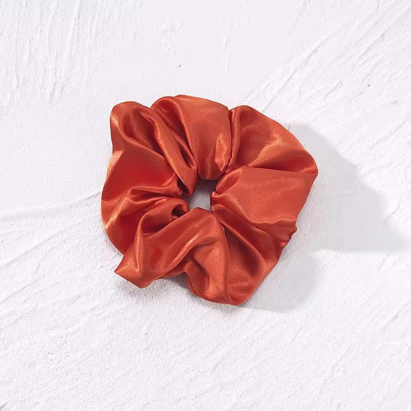 Satino plaukų gumelė orandžinės spalvos - Plaukuota-gumytes