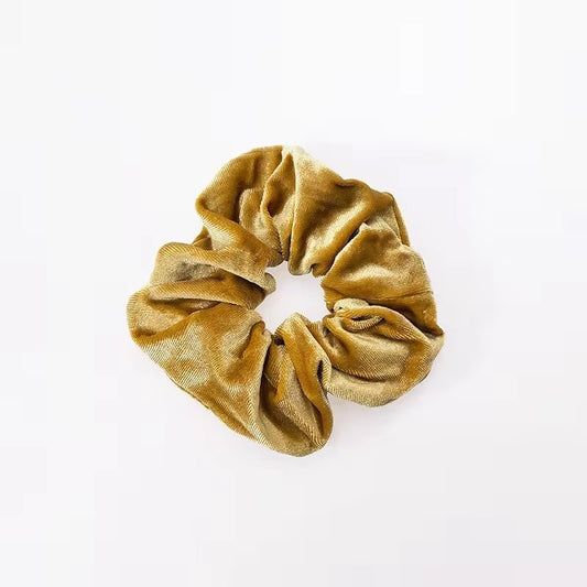 Velvetinė plaukų gumelė auksinės spalvos - Plaukuota-gumelės