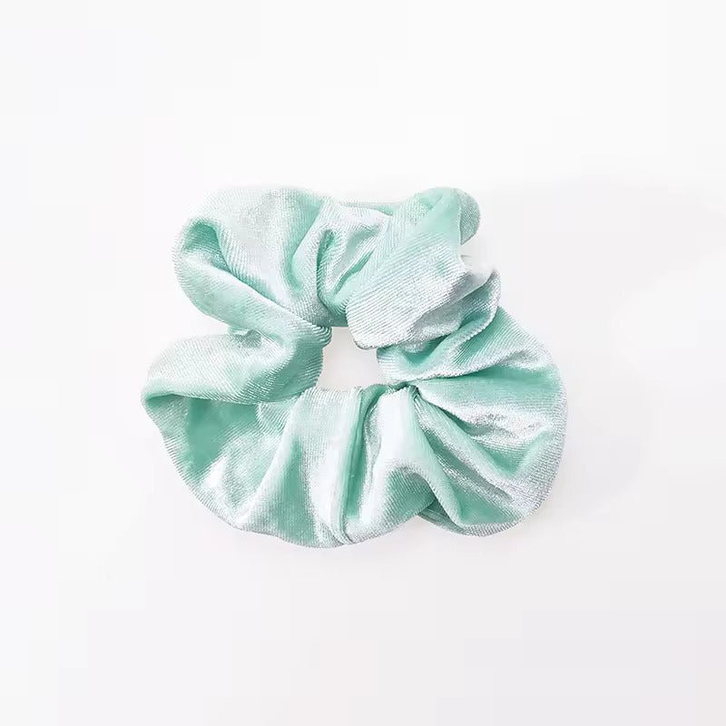 Velvetinė plaukų gumelė dangaus spalvos - Plaukuota-gumelės