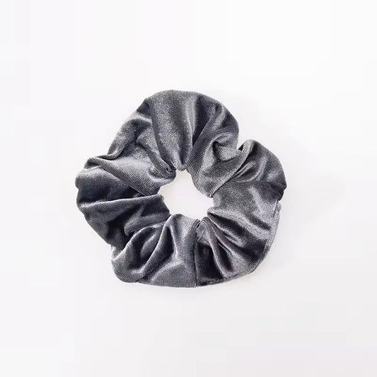Velvetinė plaukų gumelė tamsiai pilkos spalvos - Plaukuota-gumelės