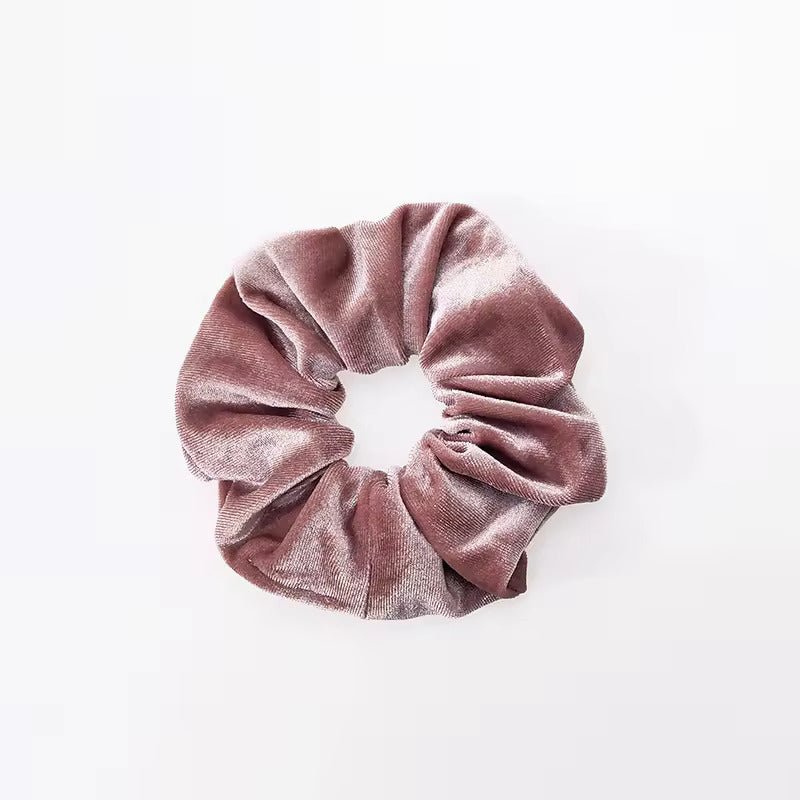 Velvetinė plaukų gumelė tamsiai rausvos spalvos - Plaukuota-gumelės